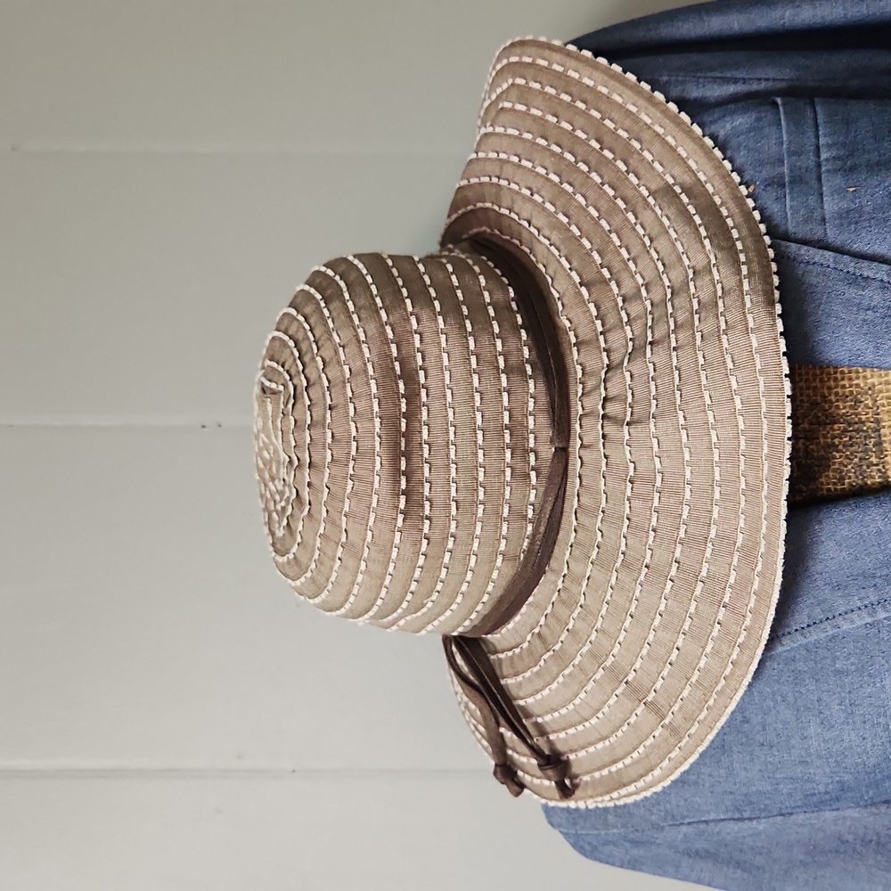 Scala Collezioni Wide Brim Hat. Adjustable Tie En… - image 4